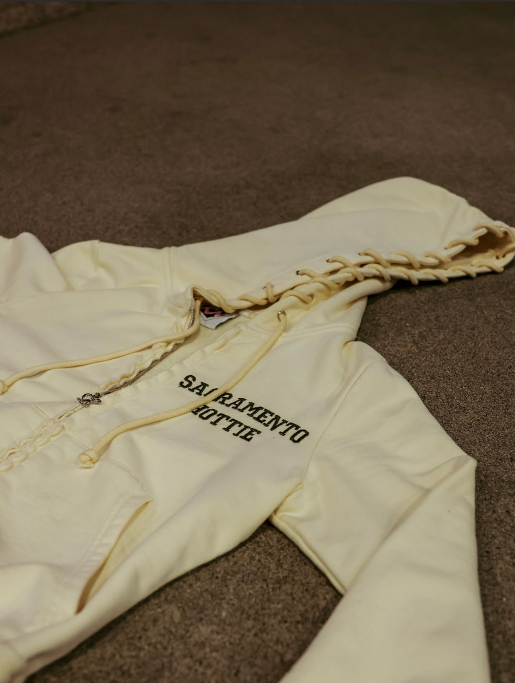 CREAM Sacramento Hottie Cropped Zip-Up Hoodie PRE-ORDER